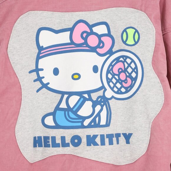 Upcycled Reworked Hello Kitty Corduroy Button Down Shirt Pink Size L - Picture 3 of 7